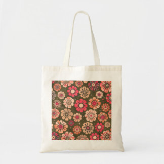 70s Retro Flower Pattern Tote Bag