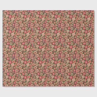 70s Retro Flower Pattern Wrapping Paper