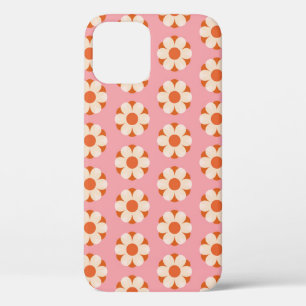 70s Retro flower power pattern backgroundretro, 70 iPhone 12 Case