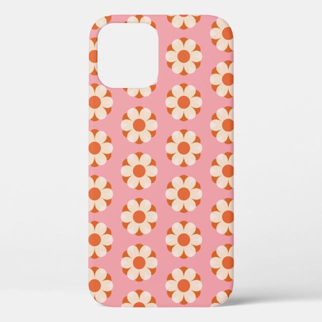 70s Retro flower power pattern backgroundretro, 70 Case-Mate iPhone Case (Back)
