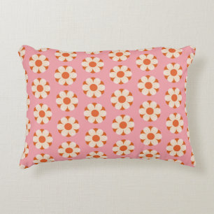 70s Retro flower power pattern backgroundretro, 70 Decorative Cushion