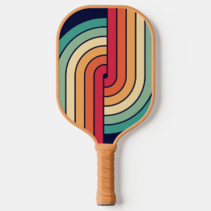 70s Retro Geometric Design Pickleball Paddle
