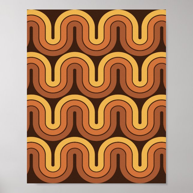 70s Retro Geometric Design Poster (Front)
