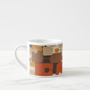 70s Retro Geometric Espresso Cup