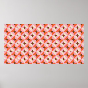70s Retro Geometric Vintage Pattern Poster