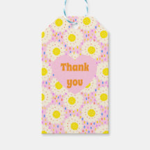 70s Retro Groovy Pink Daisy Floral Pattern