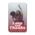 70's Retro Groovy Viva Magenta Wedding Photo