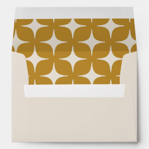 70s Retro Groovy Wedding Gold Envelope