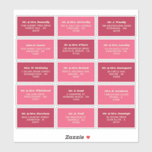 70's Retro Groovy Wedding Individual Guest Address