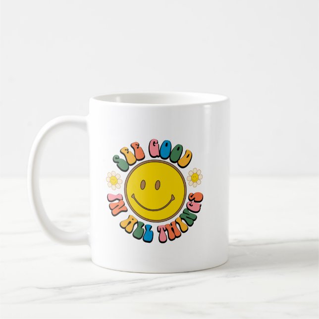 70s Retro Hippie Sublimation Bundle Coffee Mug (Left)