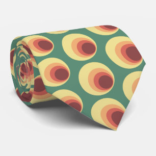 70's Retro Inspired Circle Pattern Tie