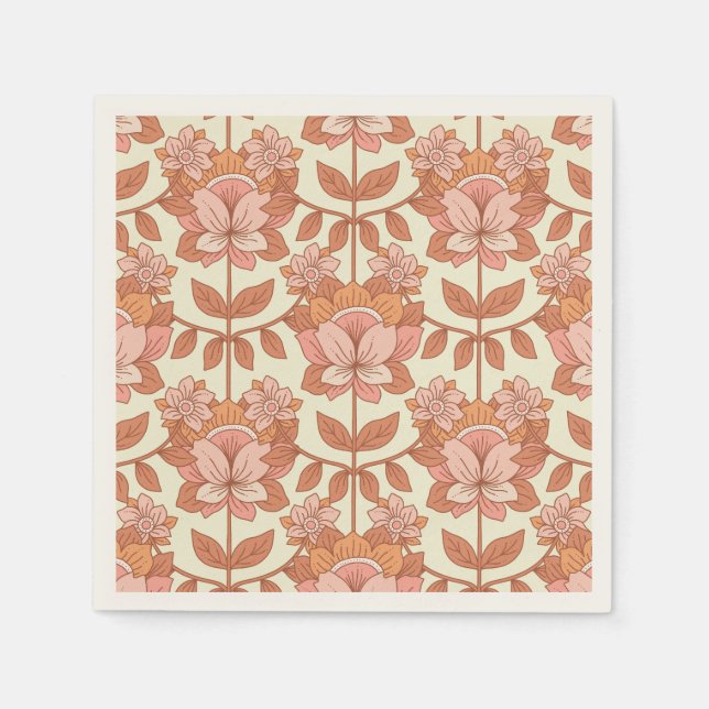 70s Retro Inspired Wedding Napkin (Front)