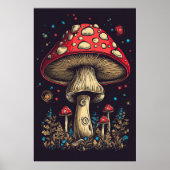 70s Retro Mushroom AI Art | Psychedelic Vintage Poster (Front)