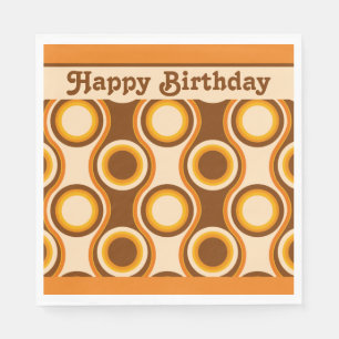 70s Retro Party Pattern Napkin