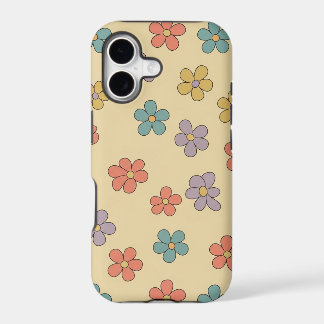 70s Retro Pastel Floral Seamless Phone Case