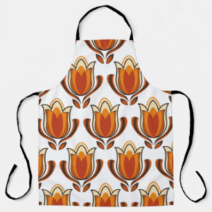 70's retro pattern material illustration70s,1970,p apron
