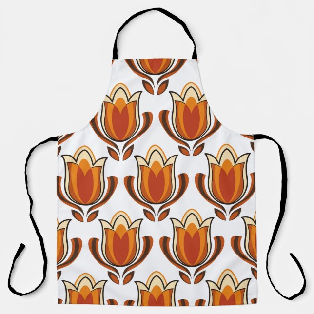 70's retro pattern material illustration70s,1970,p apron (Front)