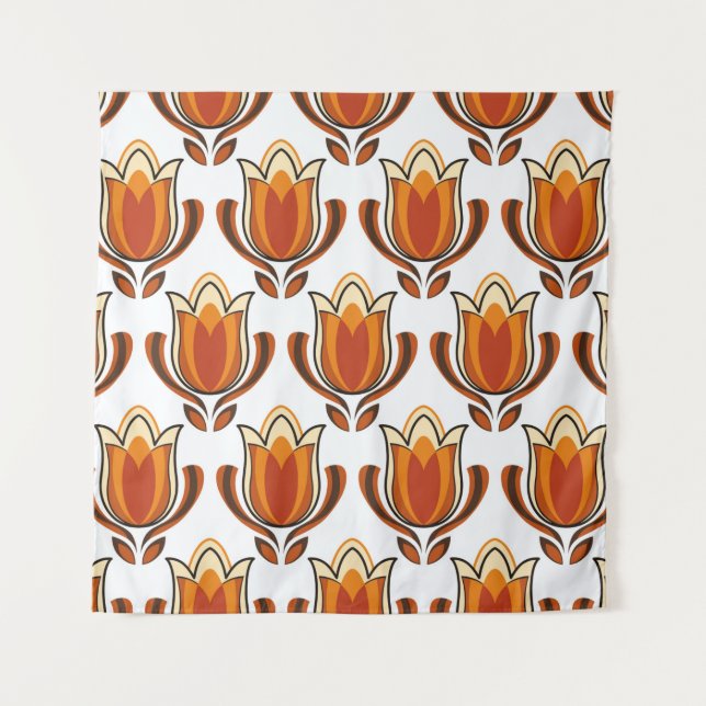 70's retro pattern material illustration70s,1970,p tapestry (Front)