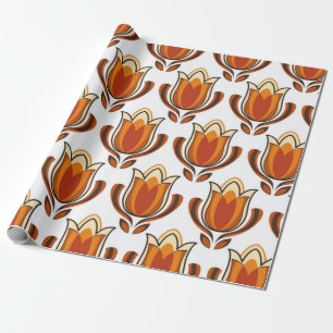 70's retro pattern material illustration70s,1970,p wrapping paper