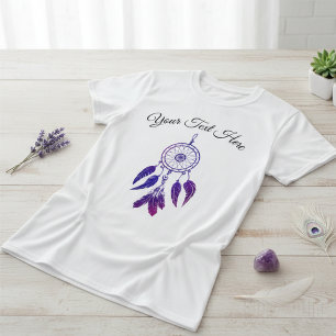 70s retro purple dreamcatcher customised quote T-Shirt