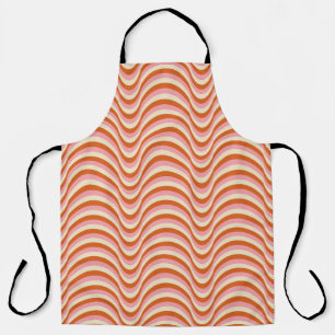 70's Retro Seamless Pattern. 60s and 70s Aesthetic Apron