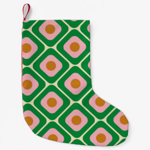 70's Retro Seamless Pattern. 60s and 70s Aesthetic Small Christmas Stocking