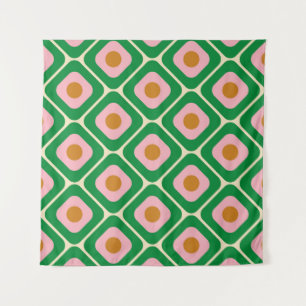 70's Retro Seamless Pattern. 60s and 70s Aesthetic Tapestry