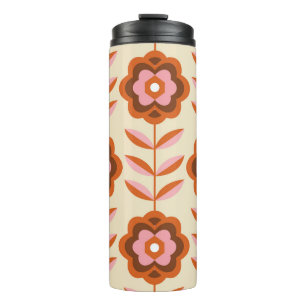 70's Retro Seamless Pattern. 60s and 70s Aesthetic Thermal Tumbler