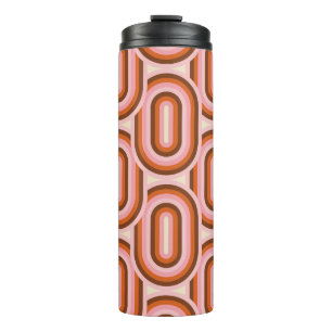 70's Retro Seamless Pattern. 60s and 70s Aesthetic Thermal Tumbler