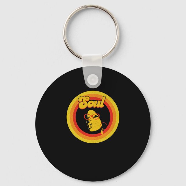 70s Retro Soul Music Gerne Soul Music Key Ring (Front)