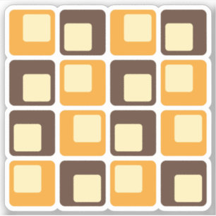 70s Retro Square Shapes Pattern