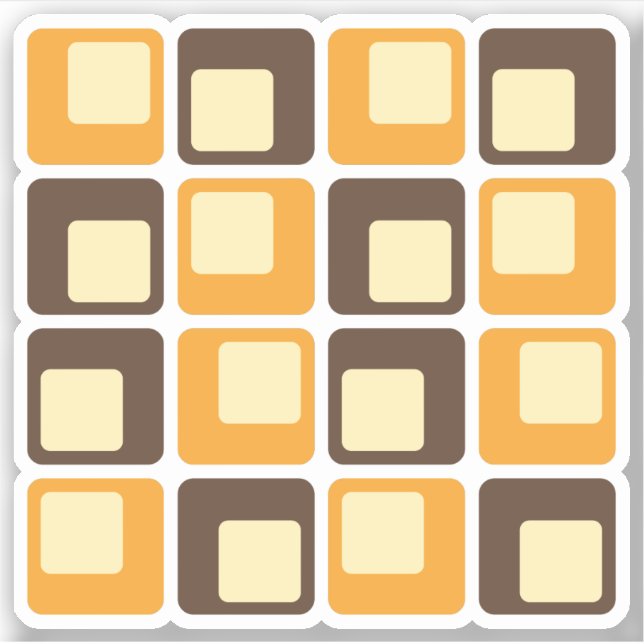 70s Retro Square Shapes Pattern (Front)