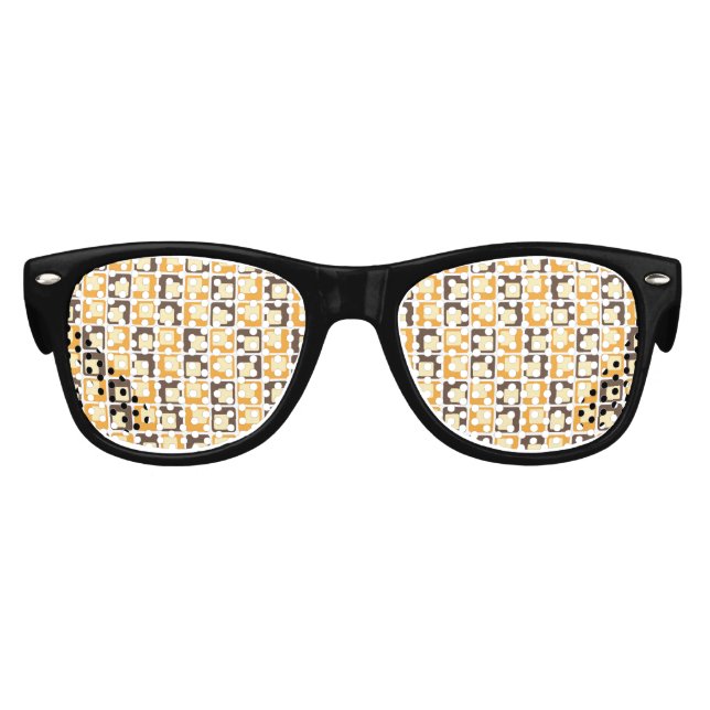 70s Retro Square Shapes Pattern Kids Sunglasses (Front)
