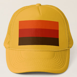 70s Retro Striped Color Pattern Trucker Hat