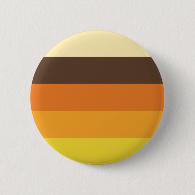70s Retro Striped Colour Pattern 6 Cm Round Badge (Front)