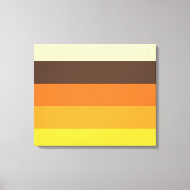 70s Retro Striped Colour Pattern Canvas Print (Front)