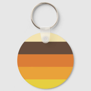 70s Retro Striped Colour Pattern Key Ring