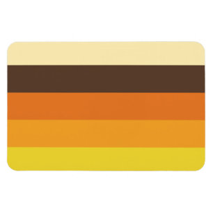 70s Retro Striped Colour Pattern Magnet