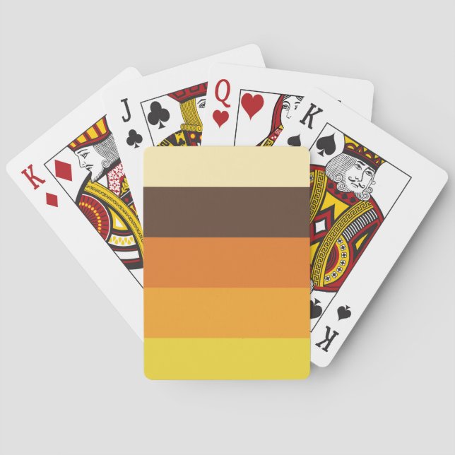 70s Retro Striped Colour Pattern Playing Cards (Back)