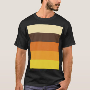 70s Retro Striped Colour Pattern T-Shirt