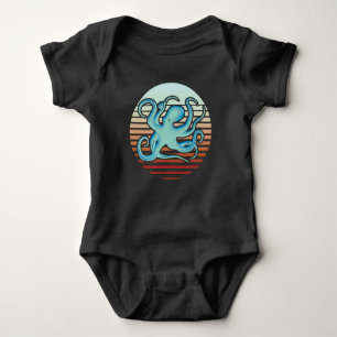 70s Retro Style Octopus Baby Bodysuit