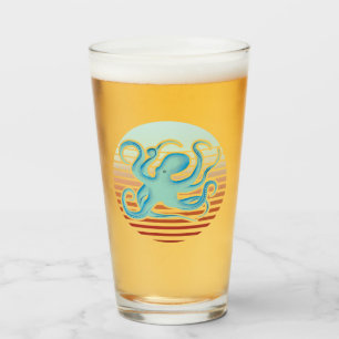  70s Retro Style Octopus Glass