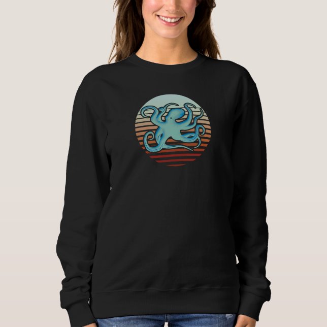  70s Retro Style Octopus Sweatshirt (Front)