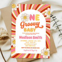 70's Retro Sunflower One Groovy Baby Shower