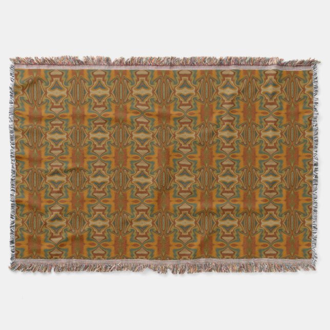 70s Retro Vintage Mirage Throw Blanket (Front)