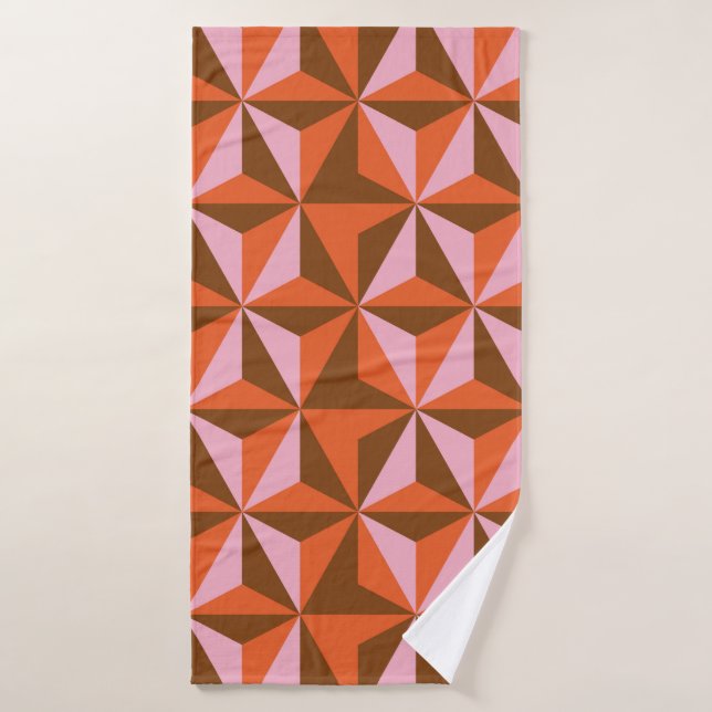 70s retro vintage pattern background bath towel (Bath Towel)