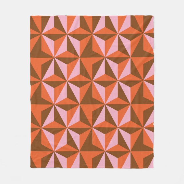 70s retro vintage pattern background fleece blanket (Front)