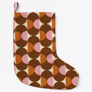 70s retro vintage pattern backgroundvintage, geome small christmas stocking