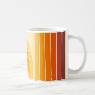 70s Retro Vintage Style Geometric Design Coffee Mug