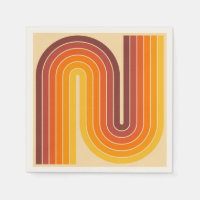 70s Retro Vintage Style Geometric Design